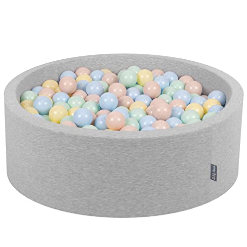 KiddyMoon Piscine À Balles ∅ 7Cm pour Bébé Rond Fabriqué en UE