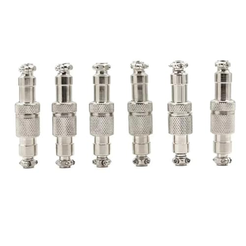 Conector GX12 de 3 pines hembra tipo aviación para acoplamiento seguro, pack de 20 piezas