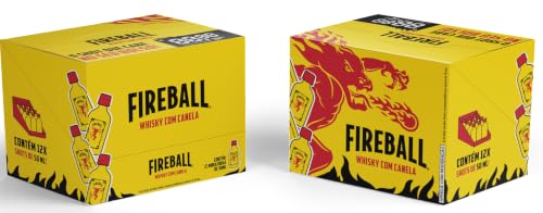 Fireball Whisky Canela Kit com 12 Miniaturas de 50ml