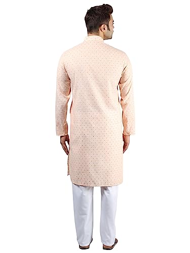 Image of Uri and MacKenzie Mens Cotton Woven Casual Kurta Pajama set