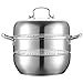 Pentole a vapore per alimenti Pentola a vapore/pentola per zuppa Pentola a vapore addensata in acciaio inossidabile 304 Grandi panini al vapore Fornello a induzione per pesce al vapore Fornello a gas