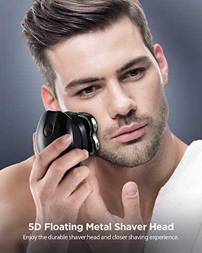 Limural Head Shavers For Bald Men, Electric Rotary Shaver Razor With Extra 2 Blade Sets Wet&Dry, 4-In-1 Small Led Mens Grooming Kit Cordless Rechargeable With Nose Trimmer, Hair Clipper #TOP1