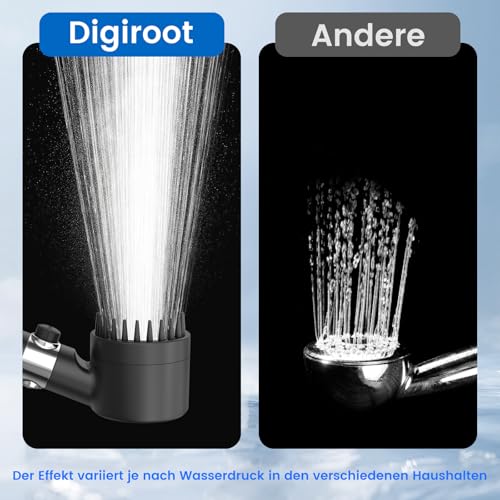 15 Filtrationsstufen Duschkopf mit 4 Sprühmodi+ 1,8 m Edelstahl Duschschlauch mit Universal G1/2 Anschluss