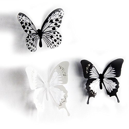 Skyblue, adesivi murali, motivo farfalle 3D