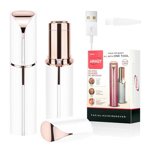 Ya en mundofriki.es: URAQT Depiladora Facial Mujer, Eléctrica Depiladora Cejas USB Recargable, Recortador de cejas portátil con Luz LED, Afeitadora Eléctrica para Mujer Sin Dolor para Cara Nariz Labio (Blanco)