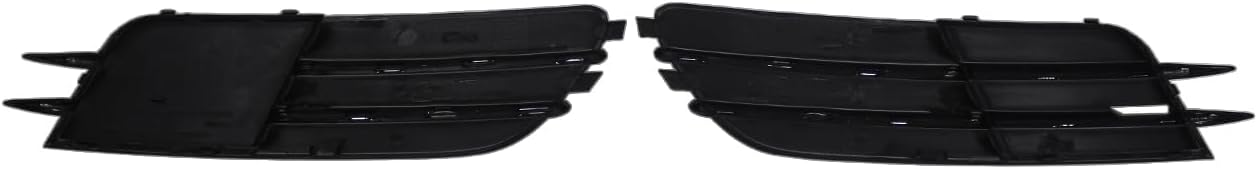 YOUNGERCAR Front Bumper Fog Light Grill Cover Compatible with Audi A6/ A6 Quattro 2012-2015 Left & Right Side Front lower Bumper Grill Grille Insert 2PCS Black 4G0807681 4G0807682