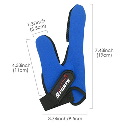 Uniwit Professional Thumb + Index Finger Neoprene Glove For Fishing - Blue #TOP3