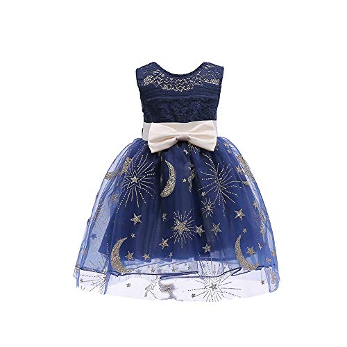 Vestido de niña con encaje bordado BaronHong para bodas y damas de honor
