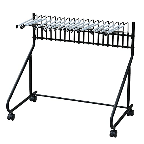 山善(YAMAZEN) スラックスハンガー キャスター付き 20本 出し入れカンタン すべりにくい 選びやすい 幅73.5×奥行43.5×高さ66.5cm スラックスハンガーラック 組立品 ブラック RSL-20(BK4)