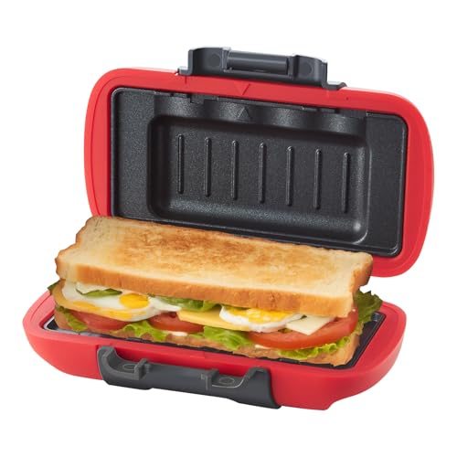 Mico Dingker Microwave Sandwich Maker, Microwave Toastie Maker, Snack Maker & Panini Press, Microwavable Metal, Removable Non-Stick Plates Silicone Microwavable Cookware, Heatwave Technology, Orange