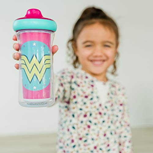 Wonder Woman Insulated Hard Spout Sippy Cups 9 Oz - 2 Pack #TOP2