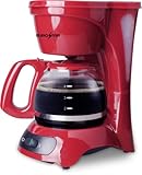 EUROSTAR ECM621R 4-Cup Coffeemaker, Red