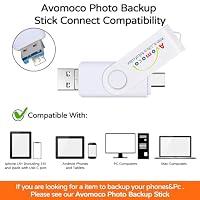 AVOMOCO 512 GB 3-in-1 Foto-Backup-Stick für Handys mit Typ-C/USB-C- und Mikro-Anschluss, Tablets. Kompatibel mit iPhone 15, 15Pro, Promax und Samsung, LG, Google, Hua Wei, Moto, One Plus usw. – Ansicht 2
