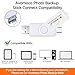 AVOMOCO 128GB 3-in-1 High Speed Photo Backup Flash Drive for iPhone 15/16/17 with Type-C/USB-C Port, Photo Stick for Android Phones with OTG Function, USB 3.1