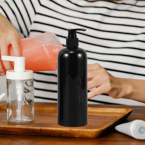 Lot de 4 Flacons Pompe Rechargeables Noir 500ml, en Pet – vue 6
