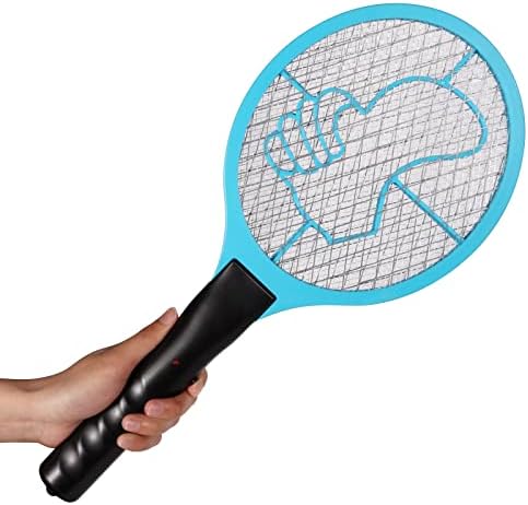 Bug Zapper! 3000 Volts Fly Racket Swatter Electric Mosquito Killer for Indoor and Outdoor, 3 Safe Layer Fly Moth Insect Killer,2AA Batteries Not Included （Circular）