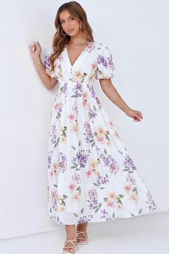 Image of Maxigerui Women's Summer Floral Maxi Dress Spring Wedding Guest Dress 2026