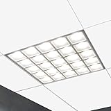 Fabricado en aluminio de color blanco con 25 difusores que garantizan un ahorro energético elevado y una excelente luminosidad - Tiene una intensidad luminosa de 6000 lúmenes con un rendimiento de 400 W de las antiguas bombillas halógenas - Grado de protección IP40.