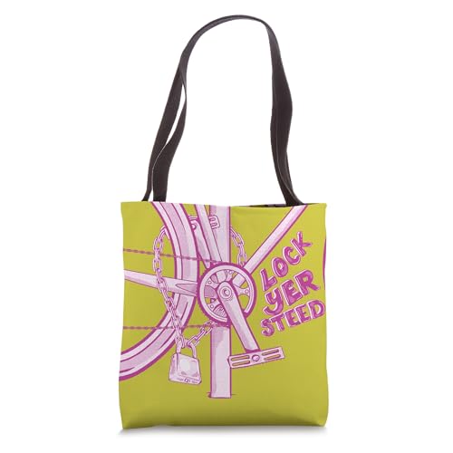 Bike lock padlock and chain Tote Bag