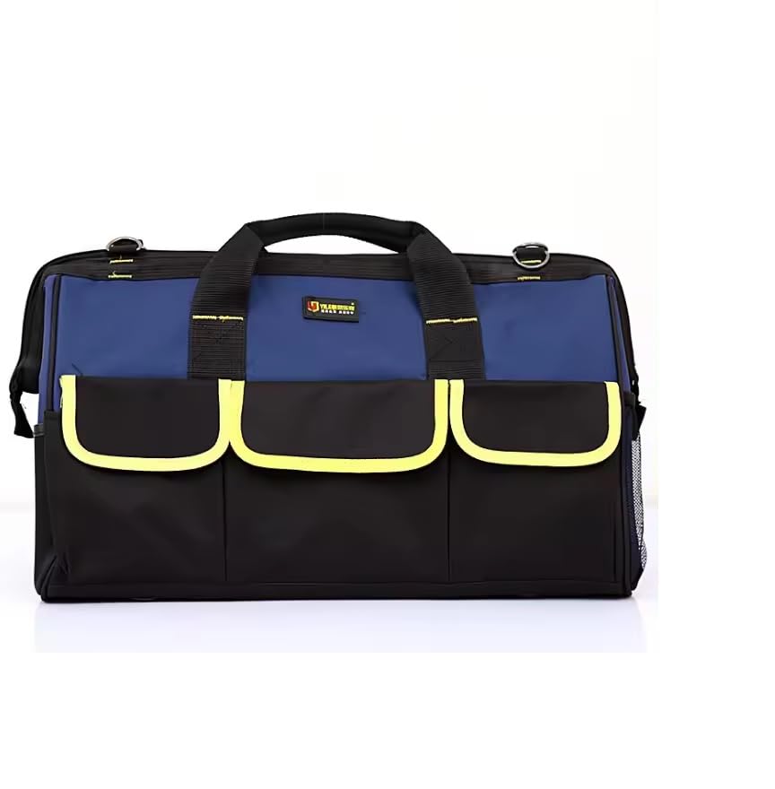 Sevia Tool Bag, Professional Tool Bag, Double Thick Fabric Waterproof Anti-Puncture Built-in + External 14 Pockets Hardware Storage Bag High Capacity