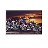 ANEZBLP David Mann Motorcycle Rider Poster (55) Vintage Prints Canvas Wall Art Posters Room Aesthetics And Decor Home Modern Living Room Decor Gifts12x18inch(30x45cm)