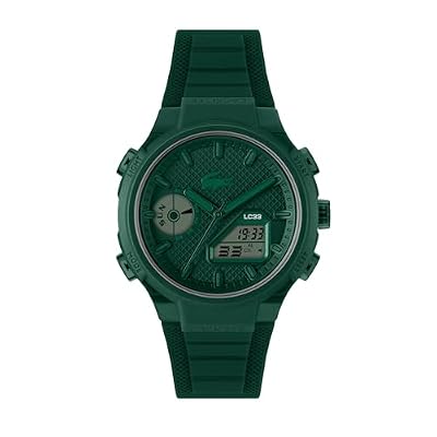 Lacoste Orologio Quarzo Multifunzione Analogico-Digitale da Uomo Collezione LC33 con Cinturino in Silicone Verde - 2011449