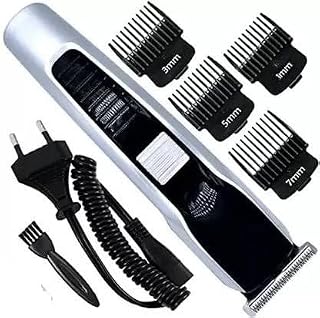 538 Hair Trimmer for Men, Waterproof Beard Trimmer, 90 min Runtime, 5 Length Settings, Stainless Steel Blade, Grey Black Price In India