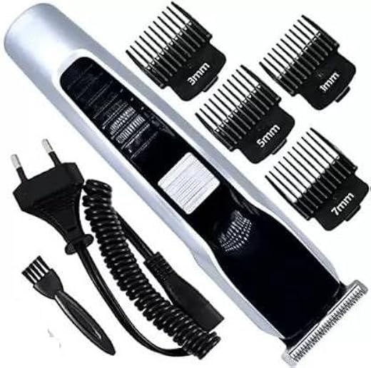 538 Hair Trimmer for Men, Waterproof Beard Trimmer, 90 min Runtime, 5 Length Settings, Stainless Steel Blade, Grey Black