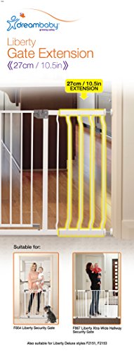 Dreambaby Liberty Gate Extension 27 cm wide, white, 27cm - Image 3