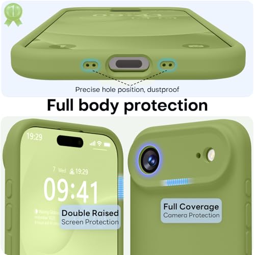 Image of LOVE 3000 Designed for iPhone Air Case, Premium Silicone [Compatible with Magsafe][Soft Anti-Scratch Microfiber Lining] Shockproof Protective Phone Case for Men Women 6.5 inch, Cedar Green