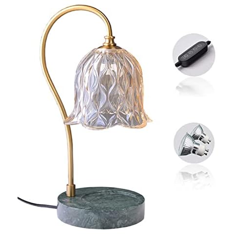 HSYXTS Electric Wax Melt Warmer Dimming & Timing Marble Base Wax Burner Wax Cube Melter Fragrance Warmer Cover
