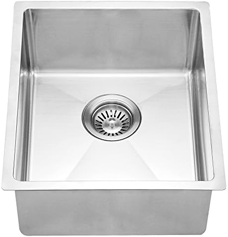 Dawn BS131507 Undermount Single Bowl Bar Sink, Polished Satin