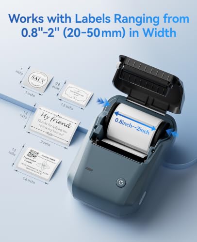 NIIMBOT B1 Label Maker 2Inch Bluetooth Printer for Home Blue - image 3