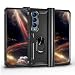 Produktbild Z Fold 4 Hülle,Samsung Galaxy Z Fold 4 Schutzhülle mit Magnet Ring-Ständer, 360-Grad Schutz Handyhülle mit [Scharnierschutz] Stoßfest Kratzfest Harte PC Matte Case für Galaxy Z Fold 4 5G-Schwarz