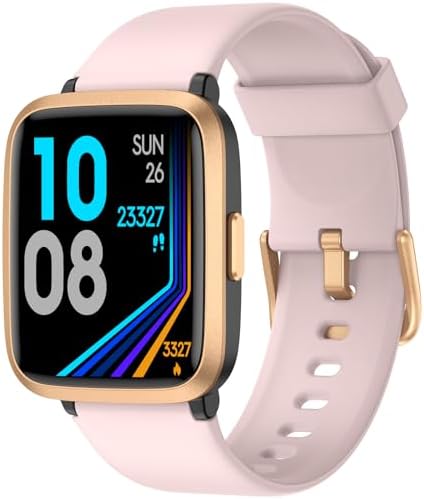 POIUZET Fitness Tracker, Fitness Watch with Blood Oxygen, Blood Pressure & Heart Rate Monitor, Steps Calories Counter, Sleep Monitor, Pedometer 50 Meters Waterproof, Smart Watch for Android iPhones