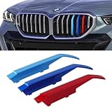 Canvcle Grille Insert for 2024 2025 2026 BMW 5 Series Accessories, Snap-On Decorative Front Grill Insert Trims Strips M Color Center Kidney Grille Trim for 5 Series 3PCS