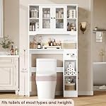 Over The Toilet Storage Cabinet, 68.1" Tall Bathroom Organizer - Image 4