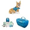 Kurgo RSG Townie Hundegeschirr,Einfaches Anlegen und Abnehmen,Größe XS, Blau+Erste-Hilfe-Set für Hunde,Kompatibel mit RSG-Geschirren und Gürteln+ Satteltasche für Hunde, Mit zwei Reißverschlusstaschen