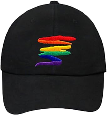LGBTQ+ Hats Embroidered Rainbow Transgender, Ally, Progress, and Bisexual Flags Adjustable Velcro Back Cotton Gay Pride