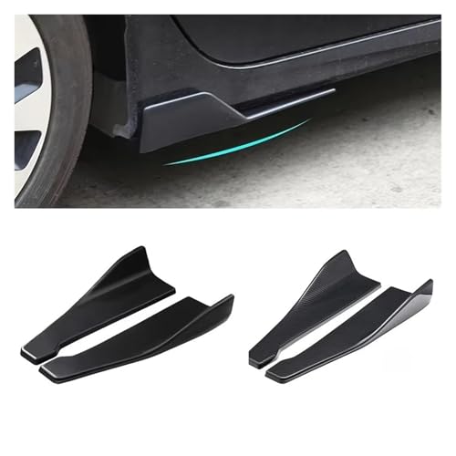 Faldón lateral universal de carbono negro para coches sedán y hatchback 2