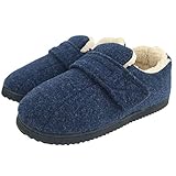 Closed Back Slippers for Men Indoor,Mens Slippers with Strap,Bedroom House Slippers with Back,Memory...