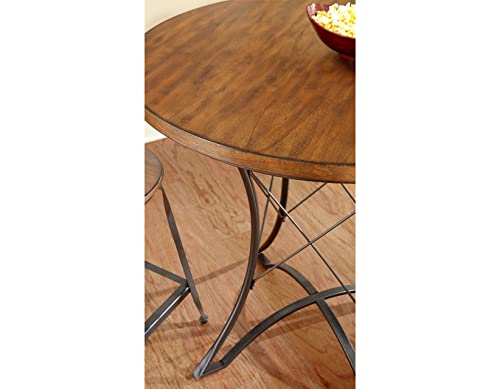 Bowery Hill 36" Round Counter Height Dining Table In Birch Brown, Table Only #TOP3