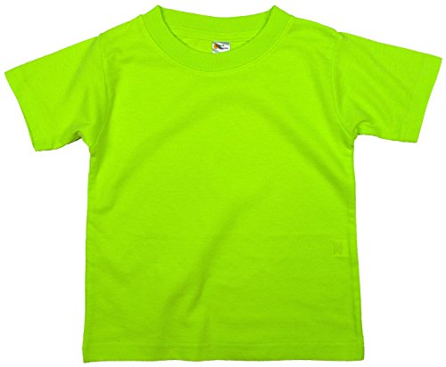 Lista de Camisetas de manga corta para Niño - solo los mejores. 45 Earth Elements Camiseta de manga corta para niños pequeños, Verde Neón, 6 Años