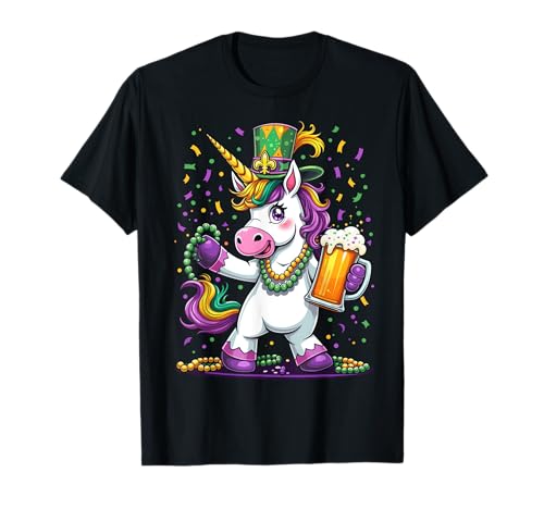 Unicornio Mardi Gras Camiseta