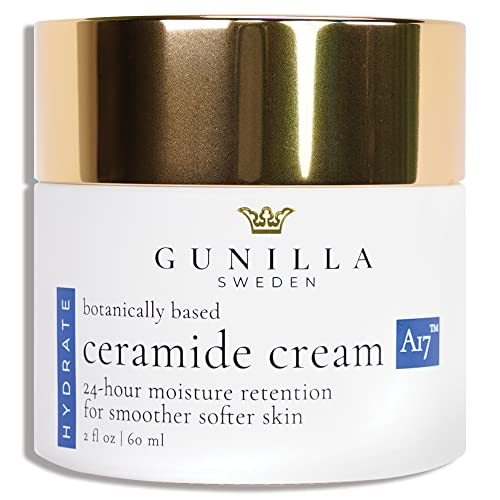 Gunilla Ceramide Cream A17 - Concentrated 24-Hour Anti-Aging Moisturizer - 17 Actives & Botanicals - Plump, Soften & Help Reduce Fine Lines & Wrinkles. Natural - Vegan (2 Oz) #TOP19