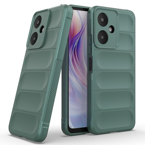 Image of amazon basics Back Case Cover for Mi Redmi 13C 5G (Silicone Dark Green)
