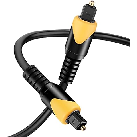 ZEXMTE 6FT Optical Audio Cable, Fiber Optic Cable, 24K Gold-Plated Ultra-Durability Audio Cable, Slim Optical Cable Digital Audio Cable for Home Theater, Sound Bar, TV, PS4, Xbox Cover