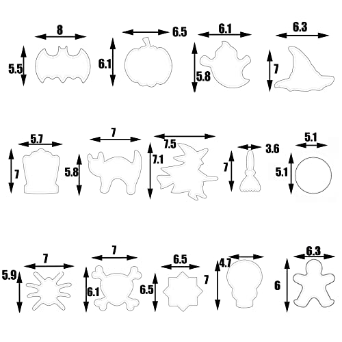 Mrcookie 14Pcs Halloween Cookie Cutters Shapes,Stainless Steel Biscuit Cutters -Sandwich Cutters For Kids,Fruit And Vegetable Cutters Molds For Halloween Party #TOP2
