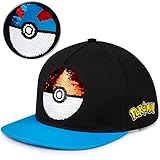 Pokemon Bucket Hat for Kids Unisex Baseball Cap Pikachu Adjustable Strap Trucker Cap Sun Hat for Kids Snapback (Black)