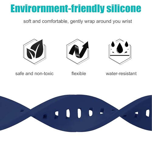 Image of ACM Watch Strap Silicone Belt compatible with Universal 22mm Size Replacement Strap Smartwatch Hook Band